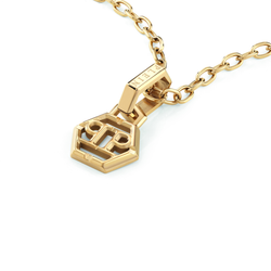 Colgante Acero Dorado Hombre Philipp Plein PJ9EA07NU Hexágono Logo PP