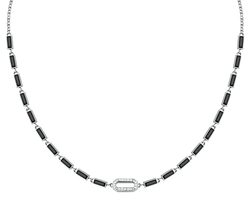 Colgante Acero Dorado Karl Lagerfeld Mujer KLAYC07 Circonitas Negras Bicolor Blancas