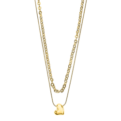 Colgante Acero Dorado Lotus Style Mujer LS2554-1/2 Corazón En Brillo