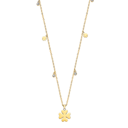 Colgante Acero Dorado Lotus Style Mujer LS2601-1/2 Trébol Circonitas