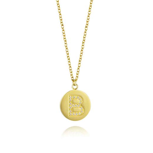 Colgante Acero Dorado Mujer 13mm COZ0197ACB Letra B