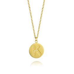 Colgante Acero Dorado Mujer 13mm COZ0197ACK Letra K