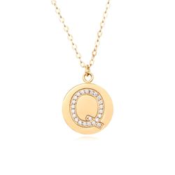 Colgante Acero Dorado Mujer 13mm COZ0197ACQ Letra Q