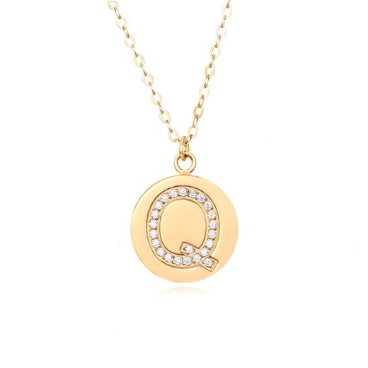 Colgante Acero Dorado Mujer 13mm COZ0197ACQ Letra Q