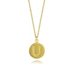 Colgante Acero Dorado Mujer 13mm COZ0197ACU Letra U