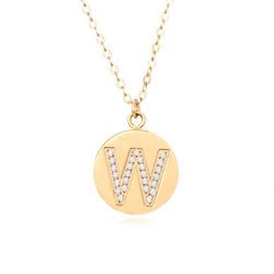 Colgante Acero Dorado Mujer 13mm COZ0197ACW Letra W