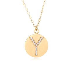 Colgante Acero Dorado Mujer 13mm COZ0197ACY Letra Y