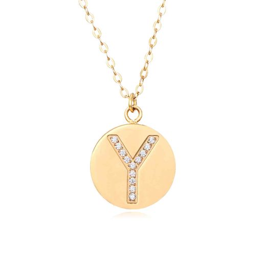 Colgante Acero Dorado Mujer 13mm COZ0197ACY Letra Y
