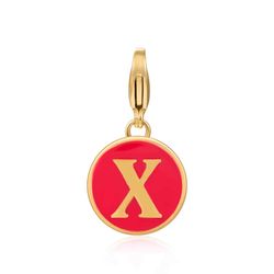 Colgante Acero Dorado Mujer 18mm CSL0001DOERX Enamel Rojo Letra X
