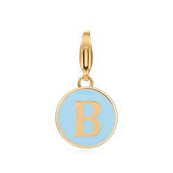 Colgante Acero Dorado Mujer 18mm CSL0001DOETB Enamel Turquesa Letra B