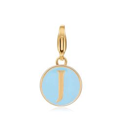 Colgante Acero Dorado Mujer 18mm CSL0001DOETJ Enamel Turquesa Letra J
