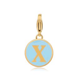 Colgante Acero Dorado Mujer 18mm CSL0001DOETX Enamel Turquesa Letra X