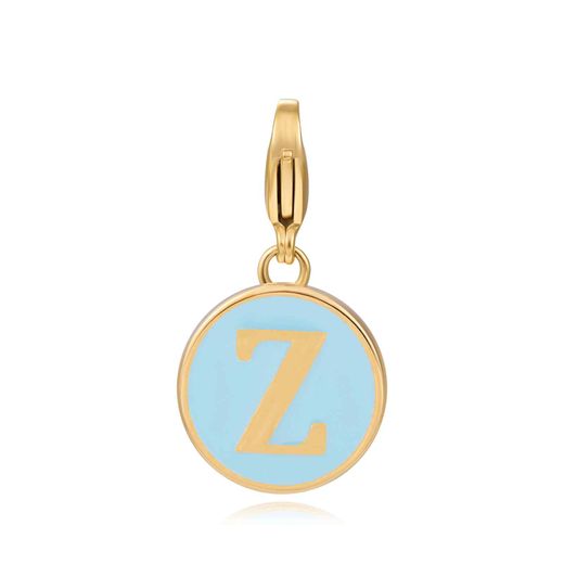 Colgante Acero Dorado Mujer 18mm CSL0001DOETZ Enamel Turquesa Letra Z