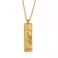 Colgante Acero Dorado Mujer CAZ0068DO Zodiaco Aries