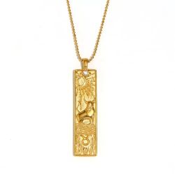Colgante Acero Dorado Mujer CAZ0069DO Zodiaco Tauro