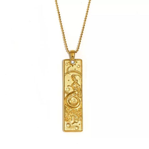 Colgante Acero Dorado Mujer CAZ0077DO Zodiaco Capricornio