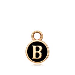 Colgante Acero Dorado Mujer CHA0001DOENB Letra B Enamel Negra