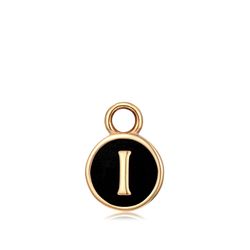 Colgante Acero Dorado Mujer CHA0001DOENI Letra I Enamel Negra