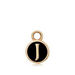 Colgante Acero Dorado Mujer CHA0001DOENJ Letra J Enamel Negra