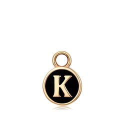 Colgante Acero Dorado Mujer CHA0001DOENK Letra K Enamel Negra