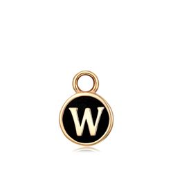 Colgante Acero Dorado Mujer CHA0001DOENW Letra W Enamel Negra