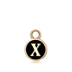 Colgante Acero Dorado Mujer CHA0001DOENX Letra X Enamel Negra