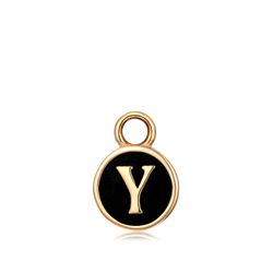 Colgante Acero Dorado Mujer CHA0001DOENY Letra Y Enamel Negra