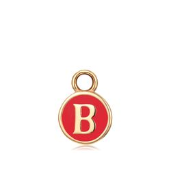 Colgante Acero Dorado Mujer CHA0001DOERB Letra B Enamel Roja