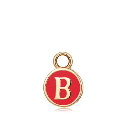 Colgante Acero Dorado Mujer CHA0001DOERB Letra B Enamel Roja