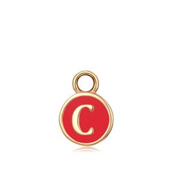 Colgante Acero Dorado Mujer CHA0001DOERC Letra C Enamel Roja