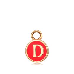 Colgante Acero Dorado Mujer CHA0001DOERD Letra D Enamel Roja