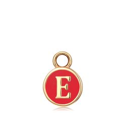 Colgante Acero Dorado Mujer CHA0001DOERE Letra E Enamel Roja