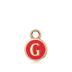 Colgante Acero Dorado Mujer CHA0001DOERG Letra G Enamel Roja