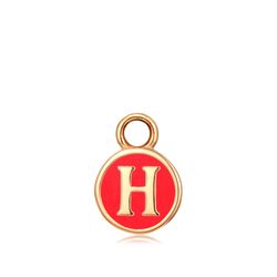 Colgante Acero Dorado Mujer CHA0001DOERH Letra H Enamel Roja