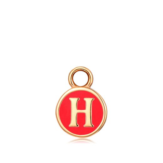 Colgante Acero Dorado Mujer CHA0001DOERH Letra H Enamel Roja