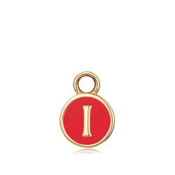 Colgante Acero Dorado Mujer CHA0001DOERI Letra I Enamel Roja