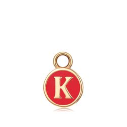 Colgante Acero Dorado Mujer CHA0001DOERK Letra K Enamel Roja