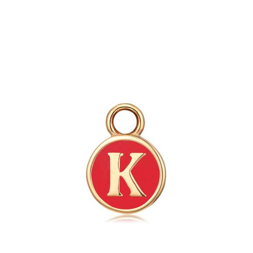 Colgante Acero Dorado Mujer CHA0001DOERK Letra K Enamel Roja