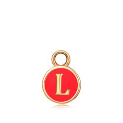 Colgante Acero Dorado Mujer CHA0001DOERL Letra L Enamel Roja