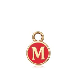 Colgante Acero Dorado Mujer CHA0001DOERM Letra M Enamel Roja