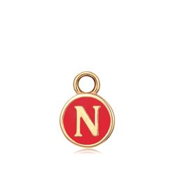Colgante Acero Dorado Mujer CHA0001DOERN Letra N Enamel Roja
