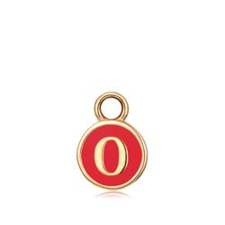 Colgante Acero Dorado Mujer CHA0001DOERO Letra O Enamel Roja