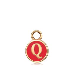 Colgante Acero Dorado Mujer CHA0001DOERQ Letra Q Enamel Roja