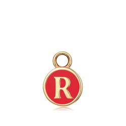 Colgante Acero Dorado Mujer CHA0001DOERR Letra R Enamel Roja