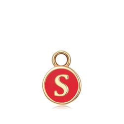 Colgante Acero Dorado Mujer CHA0001DOERS Letra S Enamel Roja