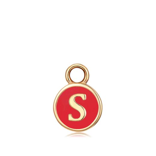 Colgante Acero Dorado Mujer CHA0001DOERS Letra S Enamel Roja
