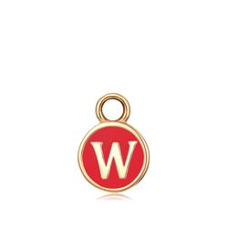 Colgante Acero Dorado Mujer CHA0001DOERW Letra W Enamel Roja