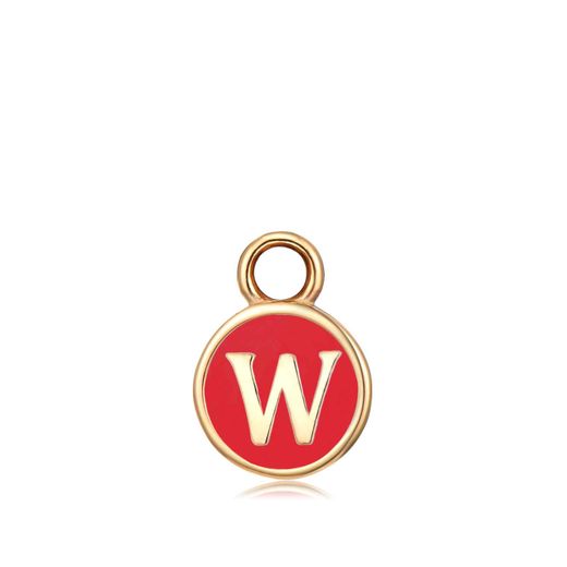 Colgante Acero Dorado Mujer CHA0001DOERW Letra W Enamel Roja