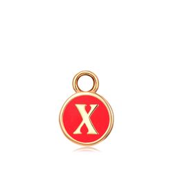 Colgante Acero Dorado Mujer CHA0001DOERX Letra X Enamel Roja