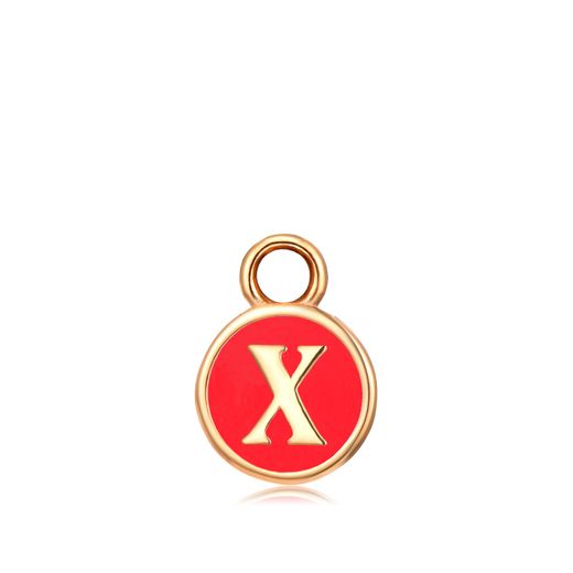 Colgante Acero Dorado Mujer CHA0001DOERX Letra X Enamel Roja